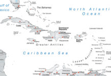 Caribbean map