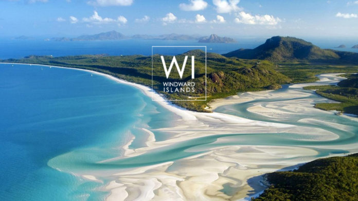 Windward Islands on a beach