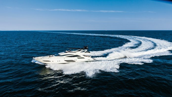 yacht aerial view