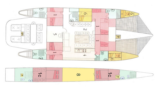 Custom Catamaran 24m Layout 1