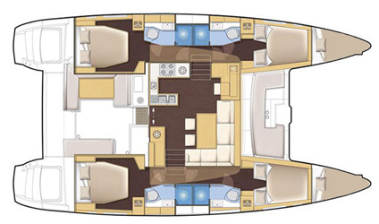Lagoon-catamaran Lagoon 450 Layout 1