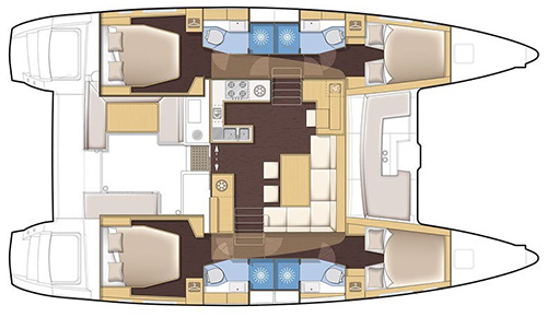 Lagoon-catamaran Lagoon 450 Layout 1