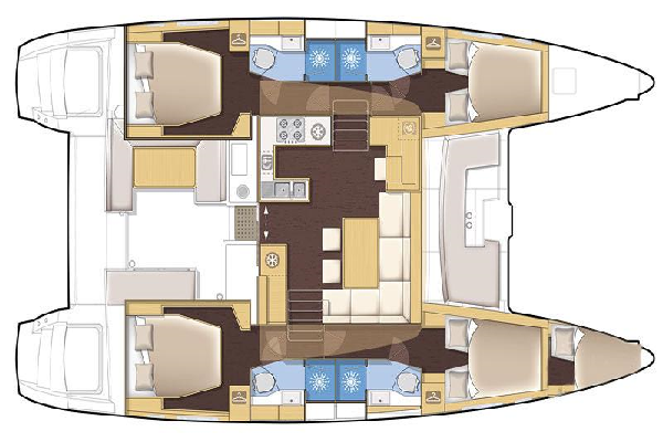 Lagoon-catamaran Lagoon 450 Layout 1