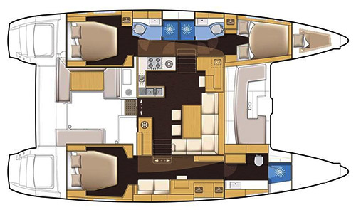 Lagoon-catamaran Lagoon 450 Layout 1