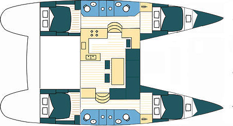 Lagoon-catamaran Lagoon 450 Layout 1