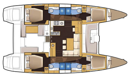 Lagoon-catamaran Lagoon 450 Layout 1