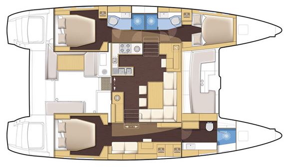Lagoon-catamaran Lagoon 450 Layout 1