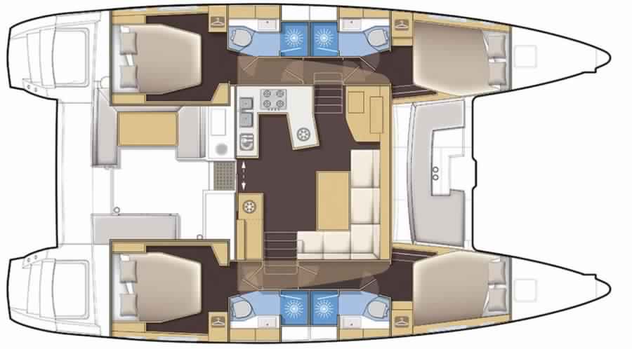 Lagoon-catamaran Lagoon 450 Layout 1