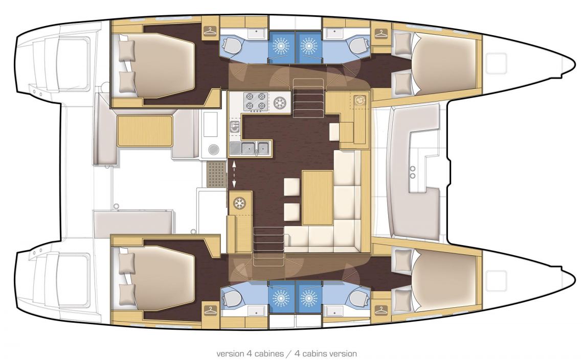 Lagoon-catamaran Lagoon 450 Layout 1