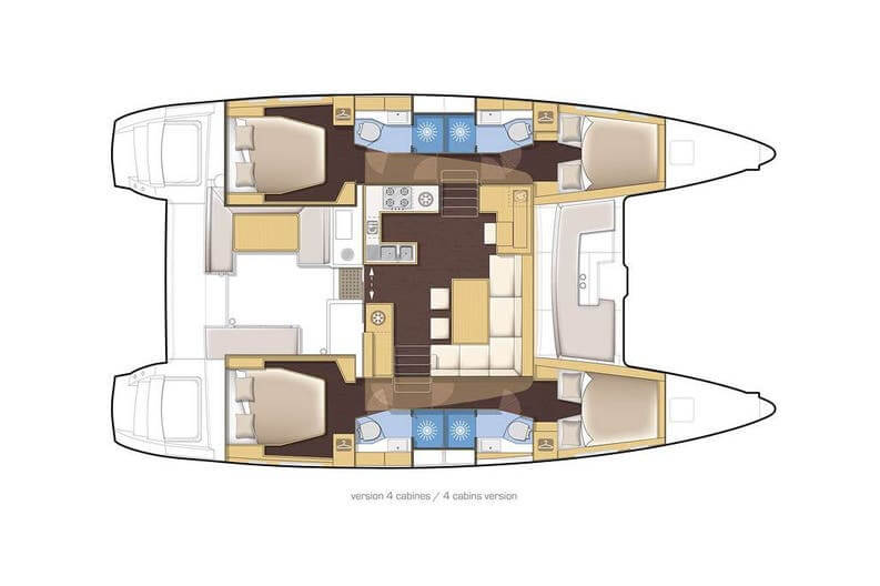 Lagoon-catamaran Lagoon 450 Layout 1