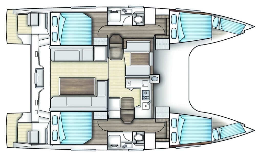 Nautitech-catamaran Nautitech 40 Layout 1