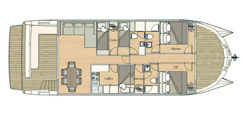 Custom Catamaran 54 Layout 1