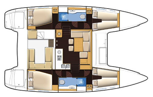 Lagoon-catamaran Lagoon 400 Layout 1