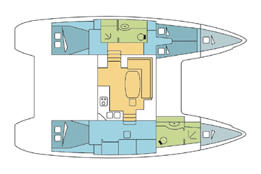 Lagoon-catamaran Lagoon 400 Layout 1