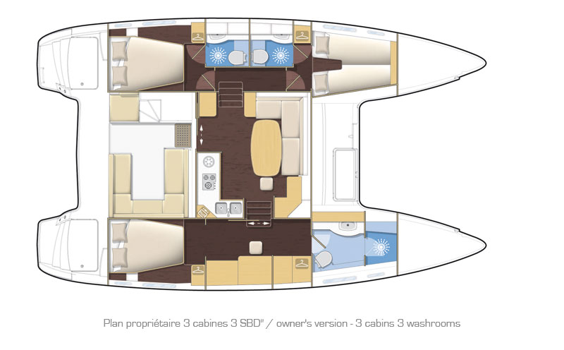 Lagoon-catamaran Lagoon 400 Layout 1