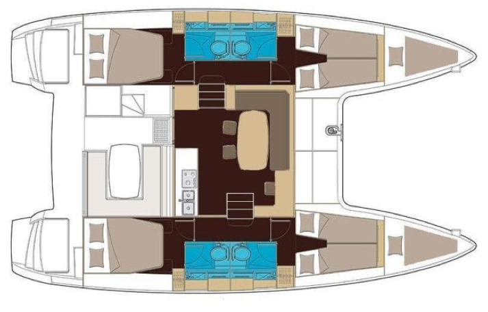 Lagoon-catamaran Lagoon 400 Layout 1