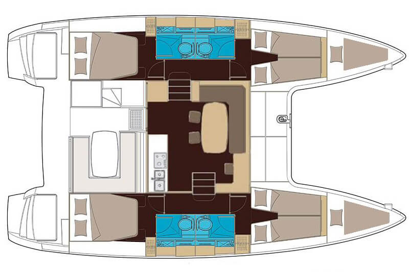 Lagoon-catamaran Lagoon 400 Layout 1