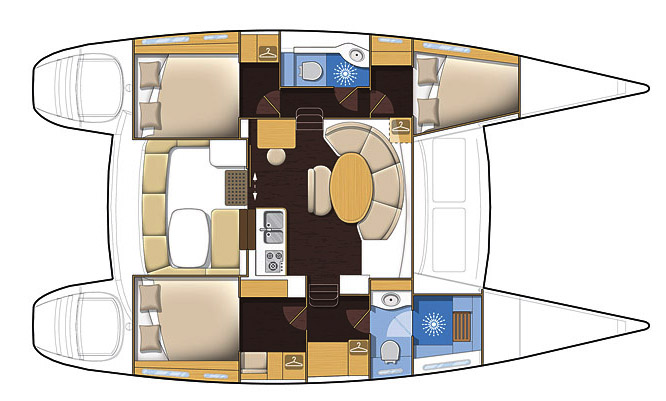 Lagoon-catamaran Lagoon 380 Layout 1
