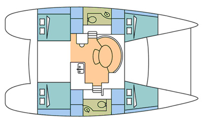 Lagoon-catamaran Lagoon 380 Layout 1