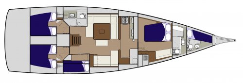 Dufour-yachts Dufour 560 Layout 1