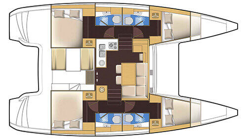 Lagoon-catamaran Power 40 Layout 1