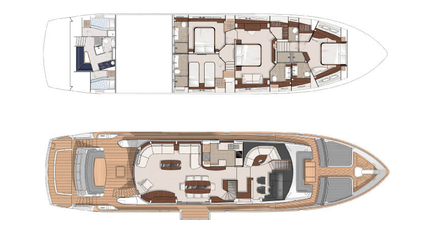 Sunseeker Yacht 28m Layout 1