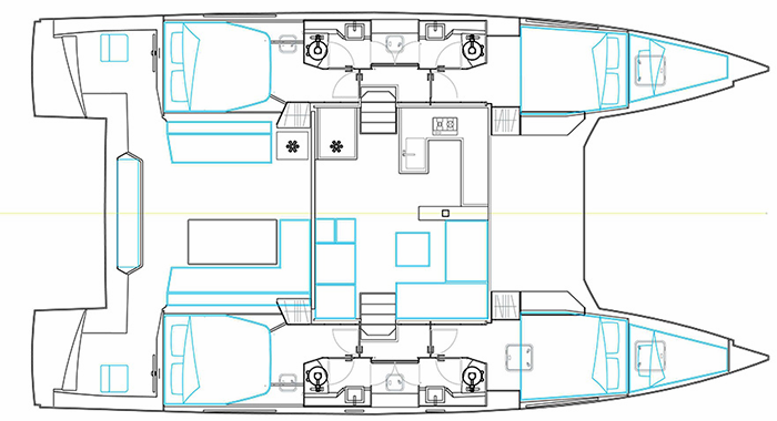 Nautitech-catamaran Nautitech 46open Layout 1