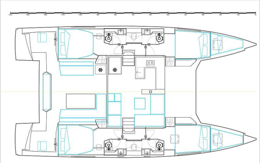 Nautitech-catamaran Nautitech 46open Layout 1