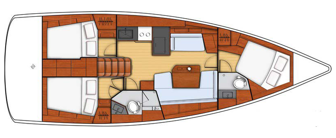 Beneteau Oceanis 411 Layout 1