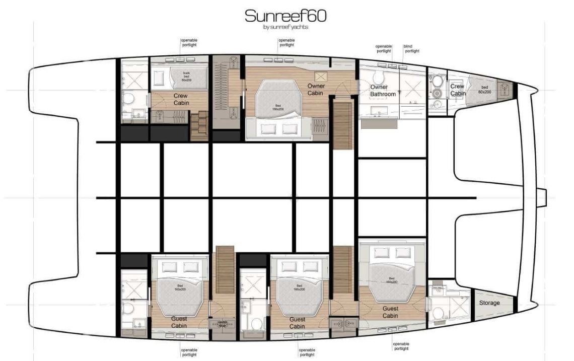 Sunreef-yachts Sail 60loft Layout 1