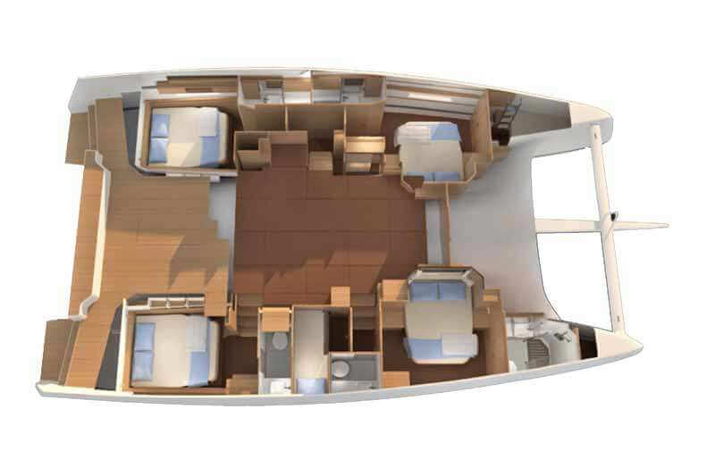 Dufour-yachts Catamaran 48 Layout 1