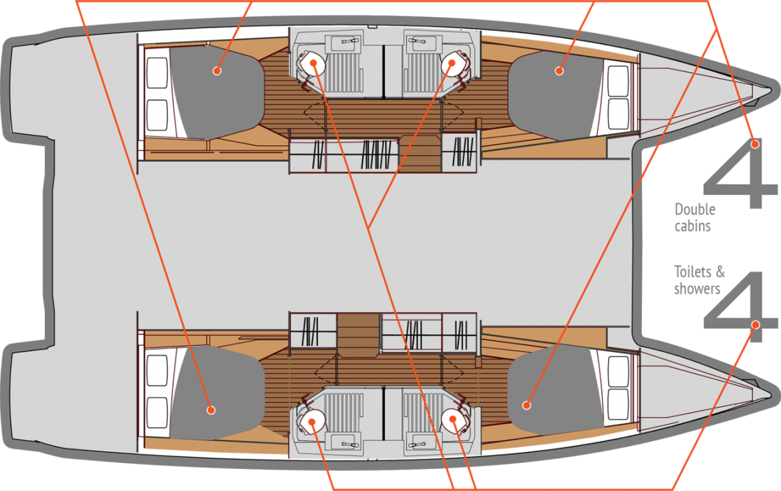 Fountaine-pajot Astrea 42 Layout 1