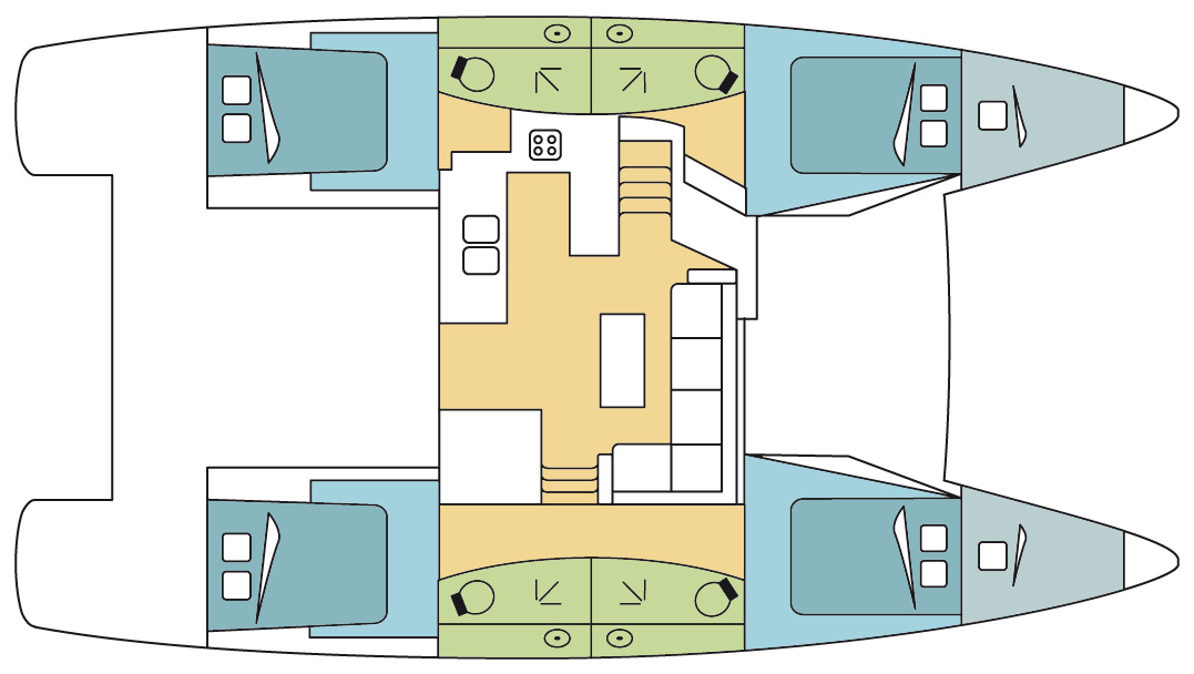 Fountaine-pajot Helia 44 Layout 2