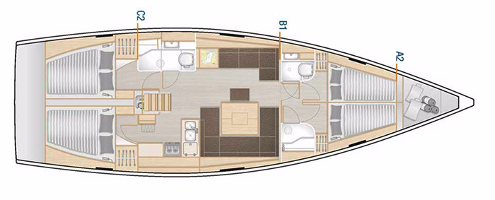 Hanse-yachts Hanse 458 Layout 1