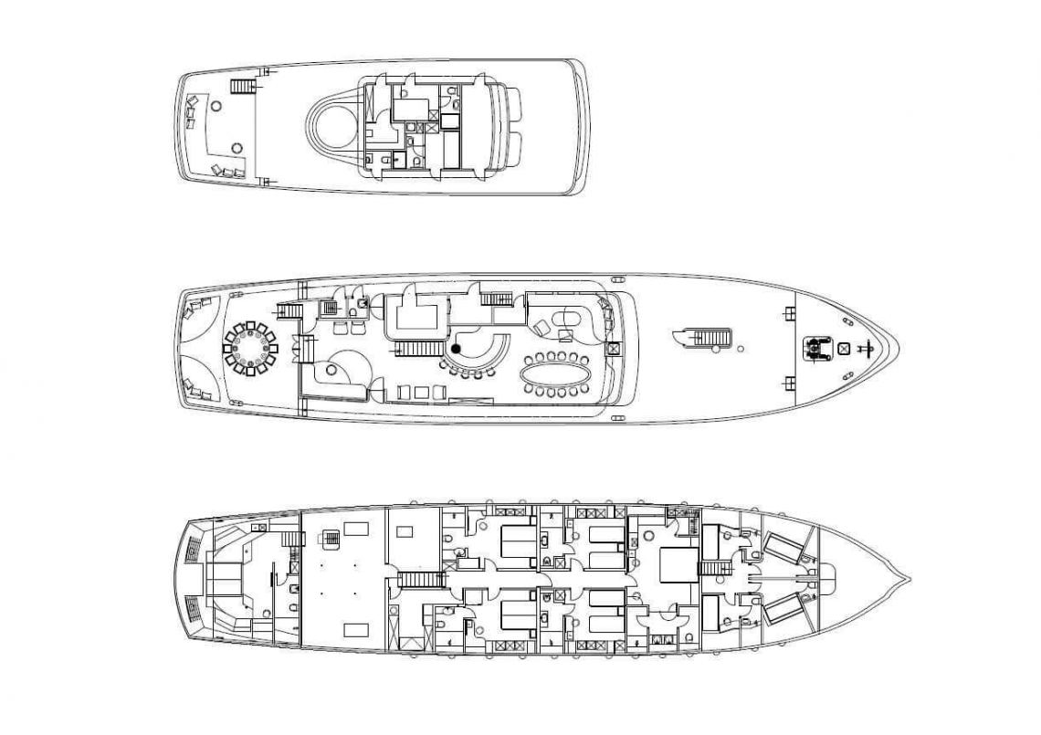 Custom Gulet 48m Layout 1