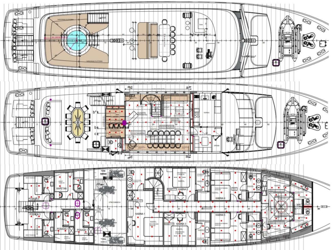 Custom Gulet 43m Layout 1