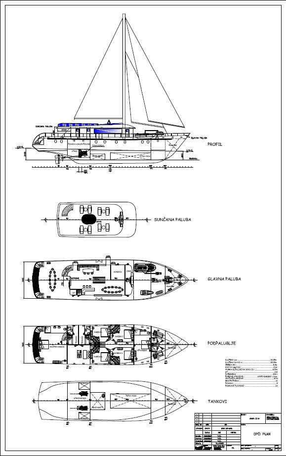 Custom Gulet 33m Layout 1