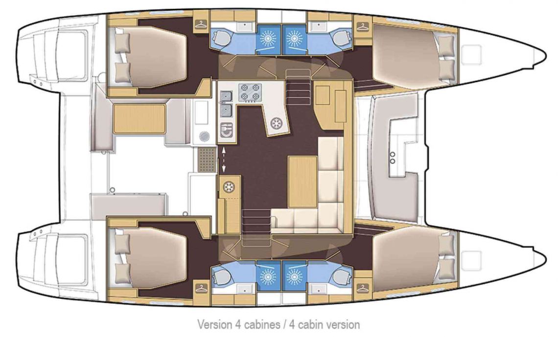 Lagoon-catamaran Lagoon 450s Layout 1