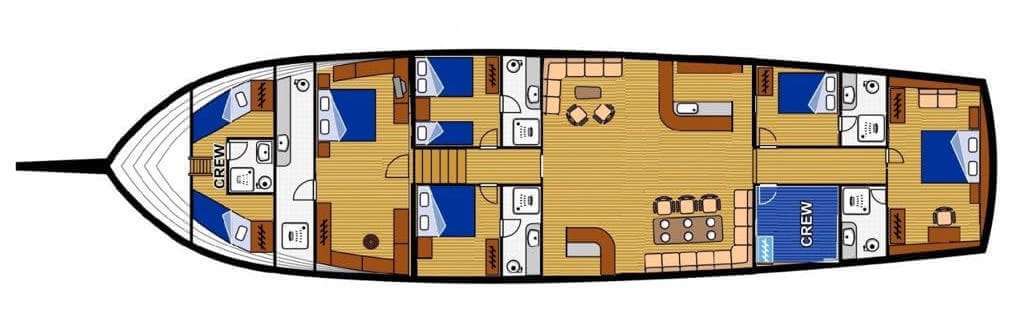Custom Gulet 34m Layout 1