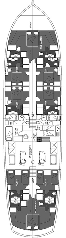 Custom Gulet 34m Layout 1