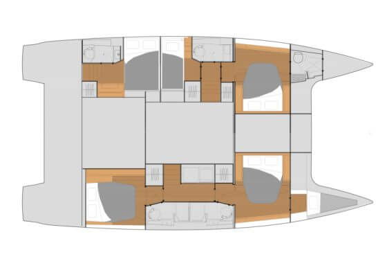 Fountaine Pajot Tanna 47 layout