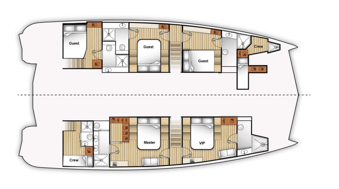 Custom Catamaran 60 Layout 1