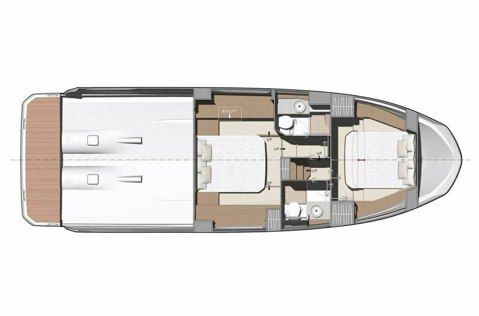 Prestige 420 Fly layout