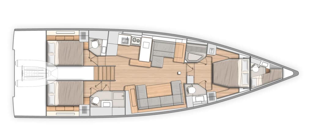 Beneteau Oceanis 54 Layout 1