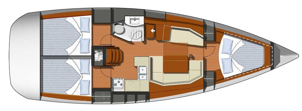 Beneteau Oceanis 411 Layout 1