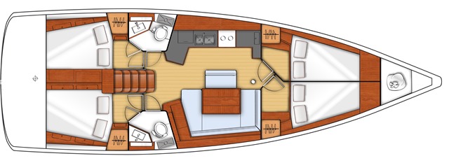 Beneteau Oceanis 45 Layout 1