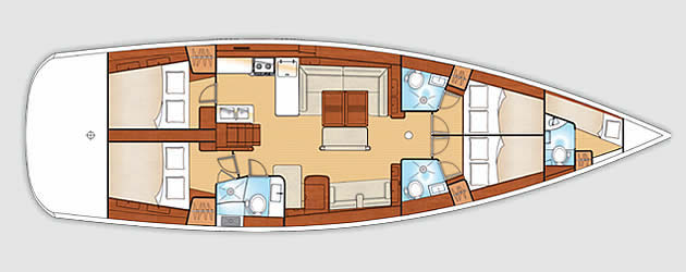 Beneteau Oceanis 45 Layout 1
