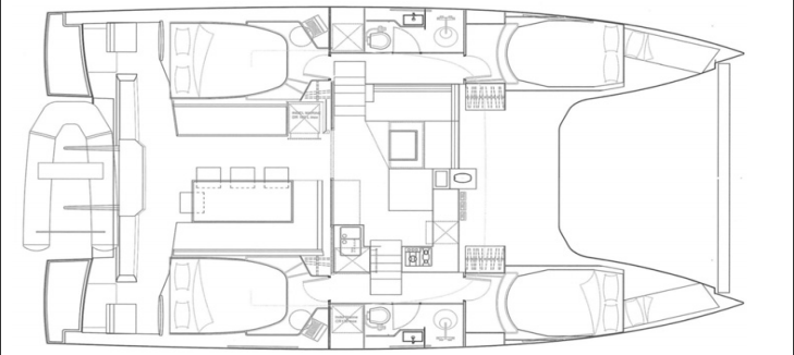 Nautitech-catamaran Nautitech 40open Layout 1