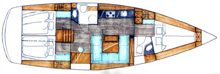 Bavaria-yachts Bavaria 43 Layout 1
