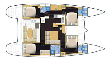 Lagoon-catamaran Lagoon 500 Layout 1